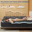 Bedlore 4-Inch Queen Mattress Topper for Back Pain - Dual Layer Medium Support (2" Gel Memory Foam + 2" Cooling Fluffy Pillow Top Pad), Breathable & Pressure Relief (Gray)