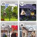 AnBaiMei Adjustable Double Shepherds Hooks for Outdoor with Sleeve, 60 Inch Heavy Duty Bird Feeder Pole Stand with 5 Prong Base for Hanging Plant, Hummingbird Feeders, Solar Lantern, Wind Chime, 2 Pcs