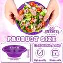 Lallisa 100 Pcs 12oz Purple Disposable Plastic Bowls Halloween Dessert Cups Ice Cream Snack Salad Soup Food Serving Bowls for Halloween Party Favor Picnic