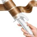 Dual-Voltage Curling Iron: 110V-240V 2 Inch Ceramic Wide Barrel 2-in-1 Curling Iron for Armpit to Mid Back Length Hair - Europe Travel for Loose Waves with Clamp