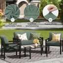 Outdoor Cushion Covers Set,12PCS Patio Furniture Couch Seat Slipcovers, Replacement for Sofa Sectional Chair(Cover，Only)