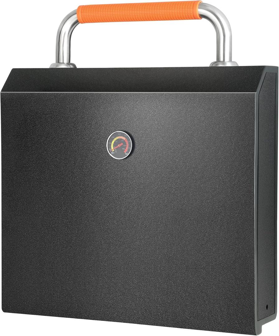 Hinged Lid for Blackstone 17 inch Griddle, Hood with Thermometer for Blackstone Adventure Ready 17 inch Griddle 1832 1650 1900 1814 Flat Top 5010 Replacement Parts Tabletop Hard Cover