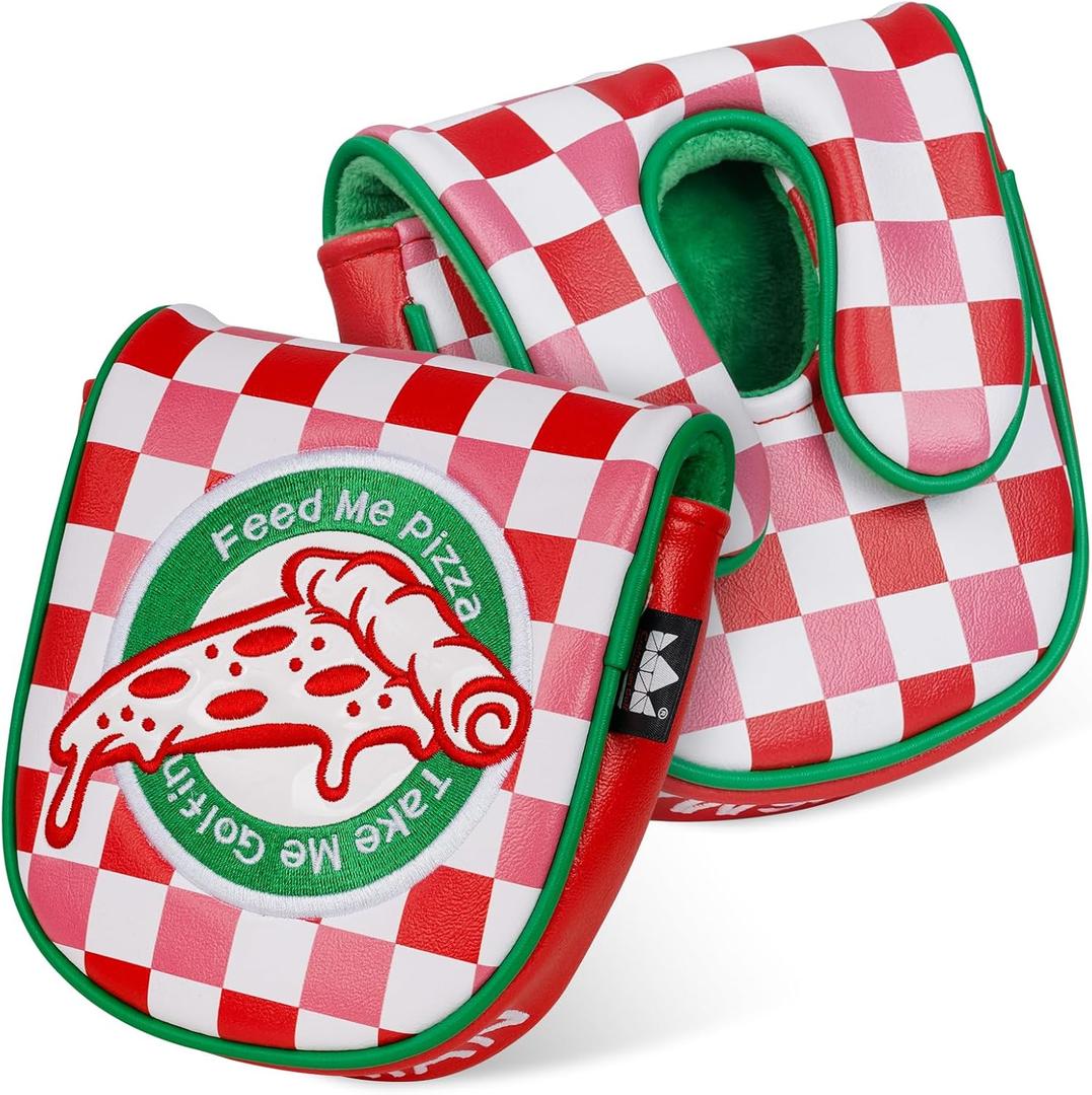 Craftsman Golf Pizza DF3 Mallet Putter Head Cover Lab DF2.1 Putter Headcover Center-Shafted Mallet Putter Cover Magnetic Closure