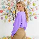 PECHAR Easter Shirts for Women: He is Risen Shirt Bunny Jesus Graphic T-Shirts Christian Long Sleeve Crop Tops