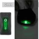 X AUTOHAUX Interior AC 250V/20A LED Rocker Switch On-Off 3 Pins Toggle Switch Waterproof for Caravan Camper Dashboard Green