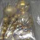 Christmas Ball Ornaments for Xmas Decorations, 50 pcs Christmas Extra Large Tree Shatterproof Ornaments-Gold (Combo of 5 Style in 3 Sizes)