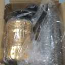 Beasea Aluminum Ramekins With Lids, 50 Pack 6.1oz 180ml Disposable Foil Aluminum Baking Cups Round Oven Baking Mini Cupcake Cups for Party  Gold