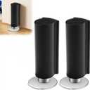 Magnetic Door Stoppers Black WYGWP Stainless Steel No Drilling Wedge Stops Heavy Duty Catch Holder to Keep Doors Open