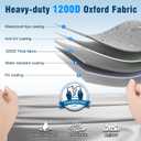 Trailerable Boat Cover 17-19ft, 1200D Oxford Heavy-Duty Marine Grade Waterproof Boat Cover with Storage Bag, Fits V-Hull, Tri-Hull, Bass Tracker, Fishing, Runabout Boat, Gray