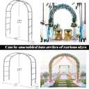 Thickened Tube Garden Arch Trellis, 4.6 * 7.8 or 6.4 * 7.5Ft, Metal Archway Arbor Stable Outdoor Garden Trellis for Climbing Plants, Party Wedding Arch Decoration