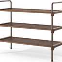 Kitsure Shoe Rack for Closet, Sturdy and Long-Lasting Shoe Shelf, Shoe Rack for Entryway, Personalized DIY Shoe Organizer, Shoe Rack Organizer for Space-Saving, 27.6" x 11.8" x 22.6", Brown (27.6" Wide - 3 Tier)