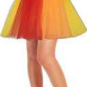 Women's Teen Adult Tutu Skirt Elastic Tulle Tutu Skirt Women Short Dance Ballet Tutu Halloween Christmas Dress Costume (Yellow)