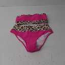 Two Pieces Swimsuits for Women Tummy-Control Bathing Suit Patchwork Leopar High Set Beachwear