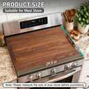 Noodle Board Stove Cover with Handles, Stove Top Covers for Gas Burners and Electric Stove, Wood Stove Cover Board Decorative Serving Tray Kitchen Sink Cover for Counter Space (Walnut)
