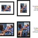 Picrit 8x10 Picture Frame Set of 12, Display 5x7 with Mat or 8x10 without Mat, Photo Frames for Wall Mounting or Table Top Display, Black