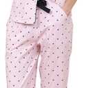 Woitury Cotton PJ Sets for Woman 2 Piece Lounge Set Short Sleeve Shirts and Pants (Pink, XL)