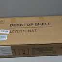 Desktop Bookshelf, High-Capacity Desk Hutch Organizer, Natural, 35.4"L x 10"W x 35.4"H