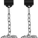 Logest Weight Lifting Chains with Collars - Pair of 1 42in 15LB 25LB 35LB 45LB Steel Workout Chains - Fitness Equipment for Deadlifts Bench Presses and More Targets Back Legs Core Weight Chains