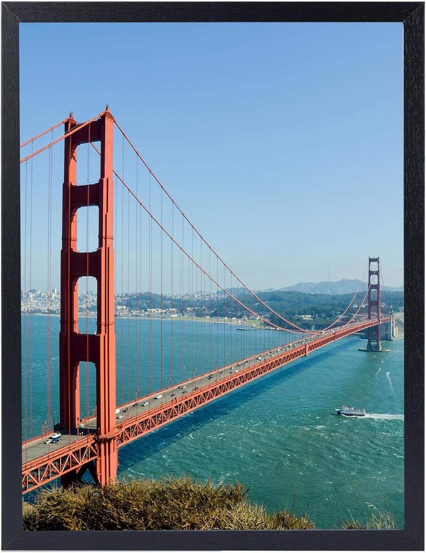 11x15 inch Picture Frame Black for Wall Hanging, Poster Frame, Wall Gallery Photo Frame with Shatter Resistant Plexiglas, Black