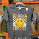 Choose Kindness Retro Groovy Be Kind Inspirational Kids T-Shirt, Size Kids 10