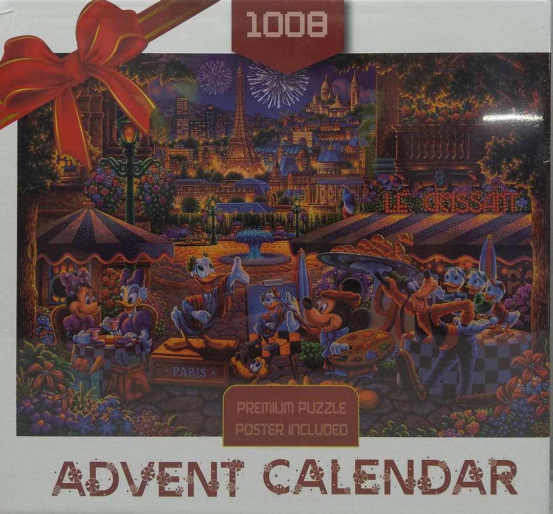 Disney Advent Calendar 2023 Premium Puzzle Poster Included (1008 Pieces)