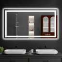 30"x48" LED Bathroom Mirror with Lights, DimmableAnti-FogBathroom Vanity Mirror for Wall, Backlit + Front Lit, Memory Function, Shatter-Proof, Tempered Glass