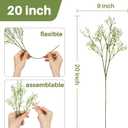MAQIAHN 20 Baby Breath Artificial Flowers - Babies Breath Flowers Artificial Bulk Faux Flowers Bouquet White Flores Greenery Real Touch Fake Flower Arrangements Wedding Centerpieces Tables Decorations