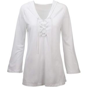 UV SKINZ Womens UPF 50+ Beach Cover Up with Hood  Sunblock Fabric (Large, White)