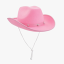 Felt Cowgirl Hat for Women and Men, Costume Accessories (14.8 x 10.6 x 5.9 Inches) Rose