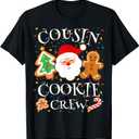 Christmas 2025 Cousin Cookie Baking Crew Squad Family Kids T-Shirt, Size 2XL