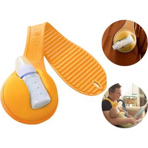Baby Bottle Holder Hands Free: 2025 New Baby Bottle Holder for Dad Anti-Shedding and Anti-Slip, Suitable for Most Bottle Sizes, Soft Silicone (Yellow)