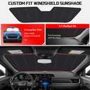 Windshield Sun Shade Custom Fit for Sub-aru Crosstrek 2024-2026, Accordion Folding Thick Window Sunshade Block Heat 99% UV Rays Sun Visor Keep Cooler Car Accessories