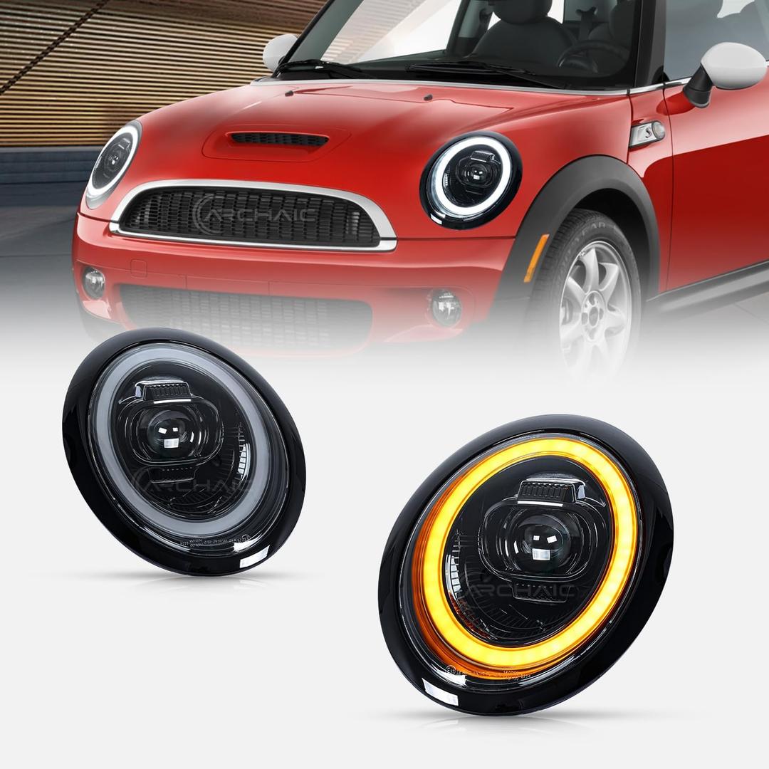 Archaic Headlights Assembly Fits Mini Cooper R50 R52 R53 2001-2007