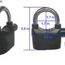 Alarm Lock 110dba Universal Security Alarm Lock System Anti-Theft for Door Motor Bicycle Padlock with 3 Keys (2PCS) (Short cross-beam alarm lock)