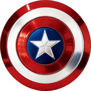 18.7 Inch Metal Round Superhero Shield,Cosplay Costume Shield Prop,Metal Role Play Armor Shields for Halloween Party Costume,Superhero Theme Party Decoration