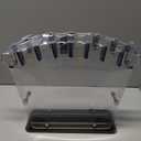 Astercook Knife Set with Block and Sharpener, 22 Piece Kitchen Knife Set Dishwasher Safe, Space-Saving Clear Knife Block with Knives for Everyday Home Cooking Black