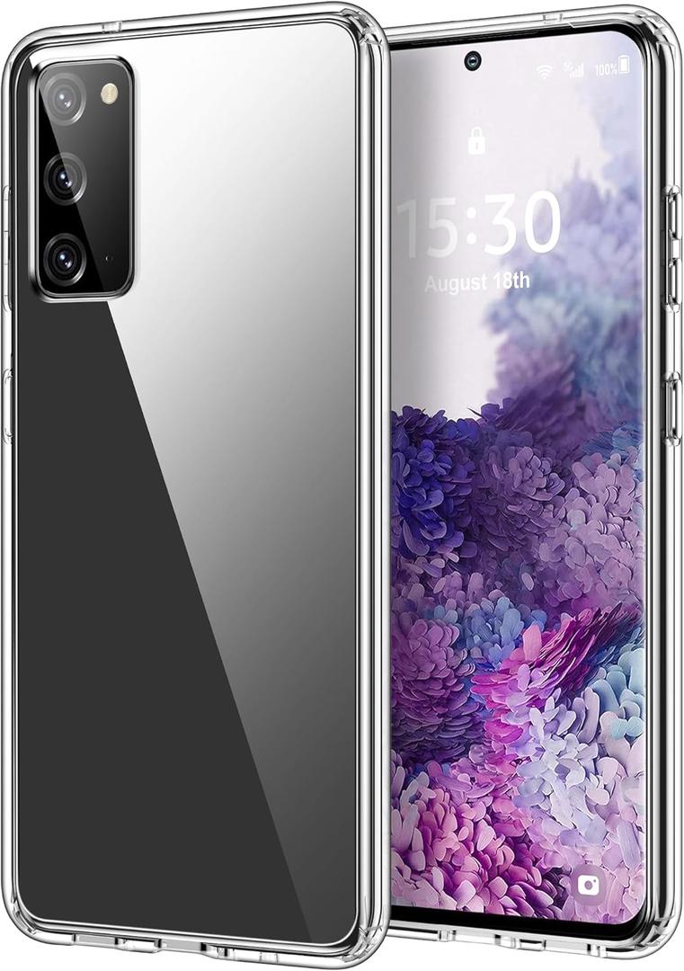 HOOMIL Case for Samsung Galaxy S20 6.2-Inch, Non-Yellowing, Drop Protection, Anti-Scratch Transparent Hard Back Phone Cover - Crystal Clear