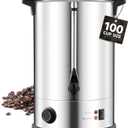 Commercial Coffee Urn 100 Cup - Large Coffee Maker Machine, Hot Beverage Coffee Percolator Dispenser With Double Wall Stainless Steel, Water Urn for Event, Quick Brew, Temperature Control(15L) (507.2 Ounces)