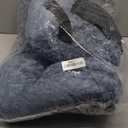 Veehoo Cooling Elevated Dog Bed Add Removable Deluxe Rose Plush Bolster Cushion Mat, 47" x 29" Washable Dog Couch Bed, Raised Pet Cot with Breathable Teslin Mesh, No-Slip Feet, Haze Blue, CWC2439B