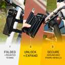 SIGTUNA Folding Bike Lock - Hardened Steel 8mm Fold-Up Heavy Duty Bike Lock with Easy Mounting, Secure Lock and Anti-Scratch Coating - Easily Keep Bike Secure and Paintwork Undamaged - Bicycle Lock