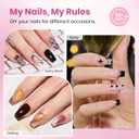 3 x Beetles Gel Nail Tips Flat-X - Coffin Short, 160pcs 16 Sizes, Pre-Etched Half Matte Full Cover Soft Acrylic False Nail Tips Clear Press on Easy DIY Extension Salon for Flat & Natural Nail Beds