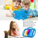 LTROP Kids Case for iPad A16 11th Generation (11-inch,2025)/ 10th Generation (10.9 Inch,2022)/ Air 5th/ 4th Gen 10.9 with Shoulder Strap, Shockproof Lightweight Handle Stand Child Bumper Case, Blue