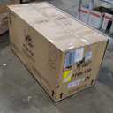 Signature Design by Ashley Seton Creek Casual Nuvella Weather Resistant Fabric, Resin Wicker Swivel Outdoor Bar Height Bar Stool with Cushion, Footrest and Armrest, Set of 2, Beige & Light Gray