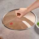 WANGYUANJI Round Tempered Glass Lid - Versatile Glass Lid for 12.59 Inch Skillets, Pans, and Dutch Ovens - 12.59 Inch