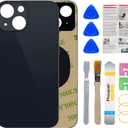 OEM Rear Back Glass Replacement for iPhone 13 6.1 Inches with Professional Repair Tool Kit (Midnight/Black)