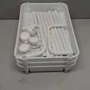 Diaper Caddy Organizer, 3-Tier Movable Diaper Cart with Wheels, Newborn Essentials Must Haves, Diaper Caddy for Wipes & Diapers, Baby Registry Search - Plastic White