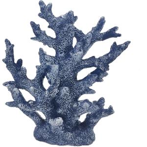 Beach Coastal Decor Coral Reef Home Decor Coral Statue Sculpture Home,Desk,Bathroom,Desktop Shelf Statue,Marine Themed Gifts (Blue Coral)
