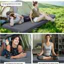 HOMBYS Memory Foam Camping Mattress Pad,Portable Sleeping Pad for Adult,Waterproof Cot Mattress,Roll Up Floor Mattress,Foldable Backpacking Travel Bed for Hiking,Guest Bed