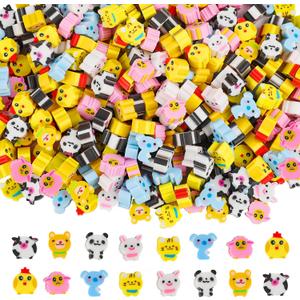 FOIMAS 300pcs Mini Animal Erasers,Assorted Pencil Eraser for Kids Classroom Prize Rewards Party Favor