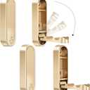 Folding Coat Hooks, Zinc Alloy Foldable Gold Wall Hooks Heavy Duty Bathroom Towel Hooks Flip Down Towel Hooks for Hanging Coat Towels Clothes Hat Bags Keys (4 Golden)